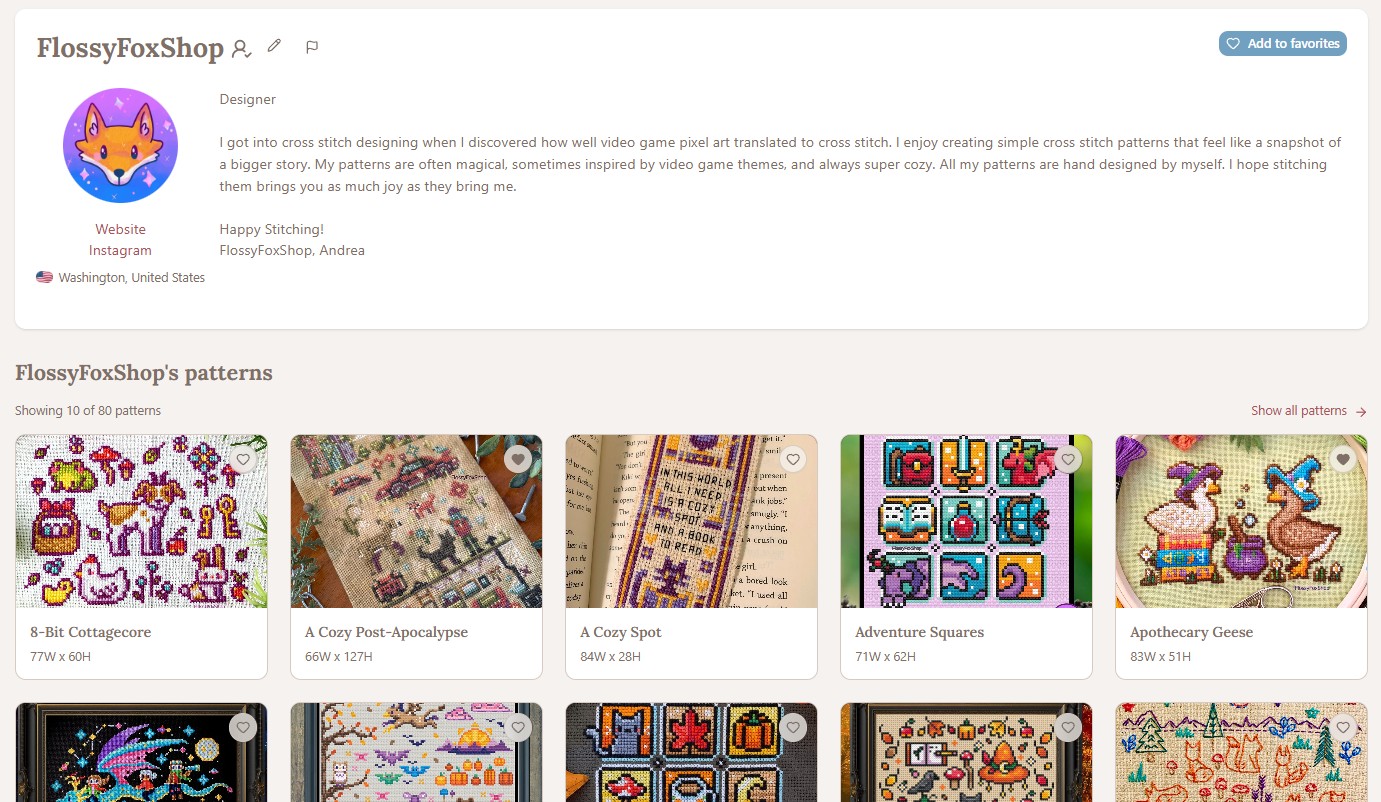 A Flosshaven designer profile