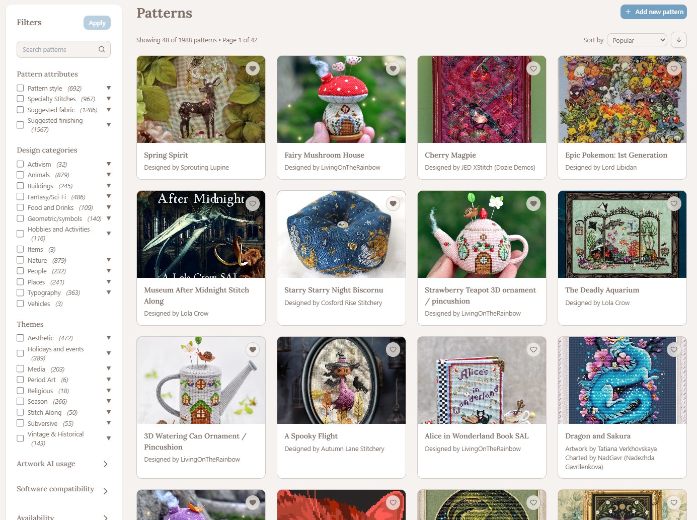 Flosshaven pattern database